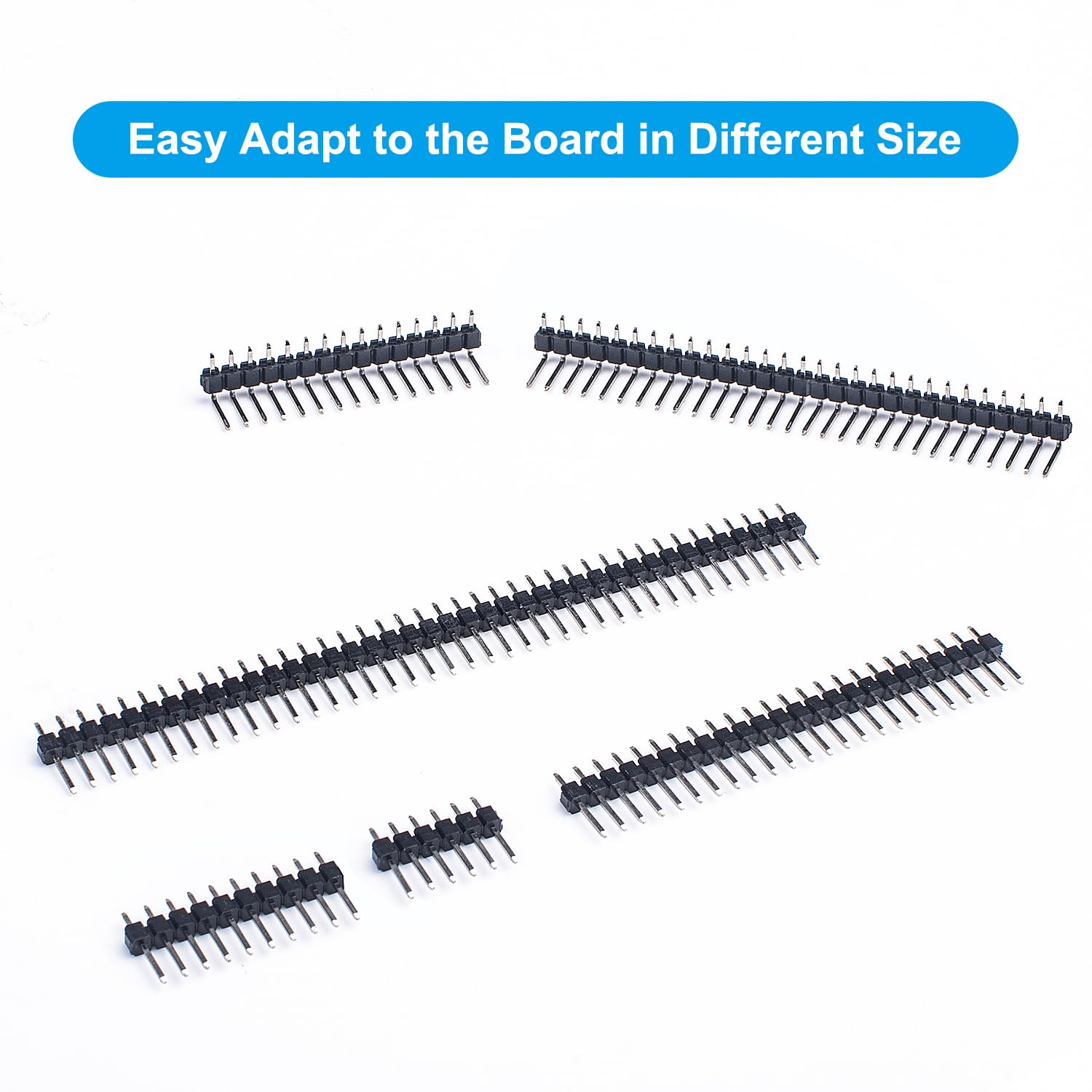 Miuzei PCB Board Prototype Kit for Electronic Projects, Circuit Solder Double-Side Board with 40 Pin 2.54 mm Male to Female Headers Connector, 2P&3P Screw Terminal Block
