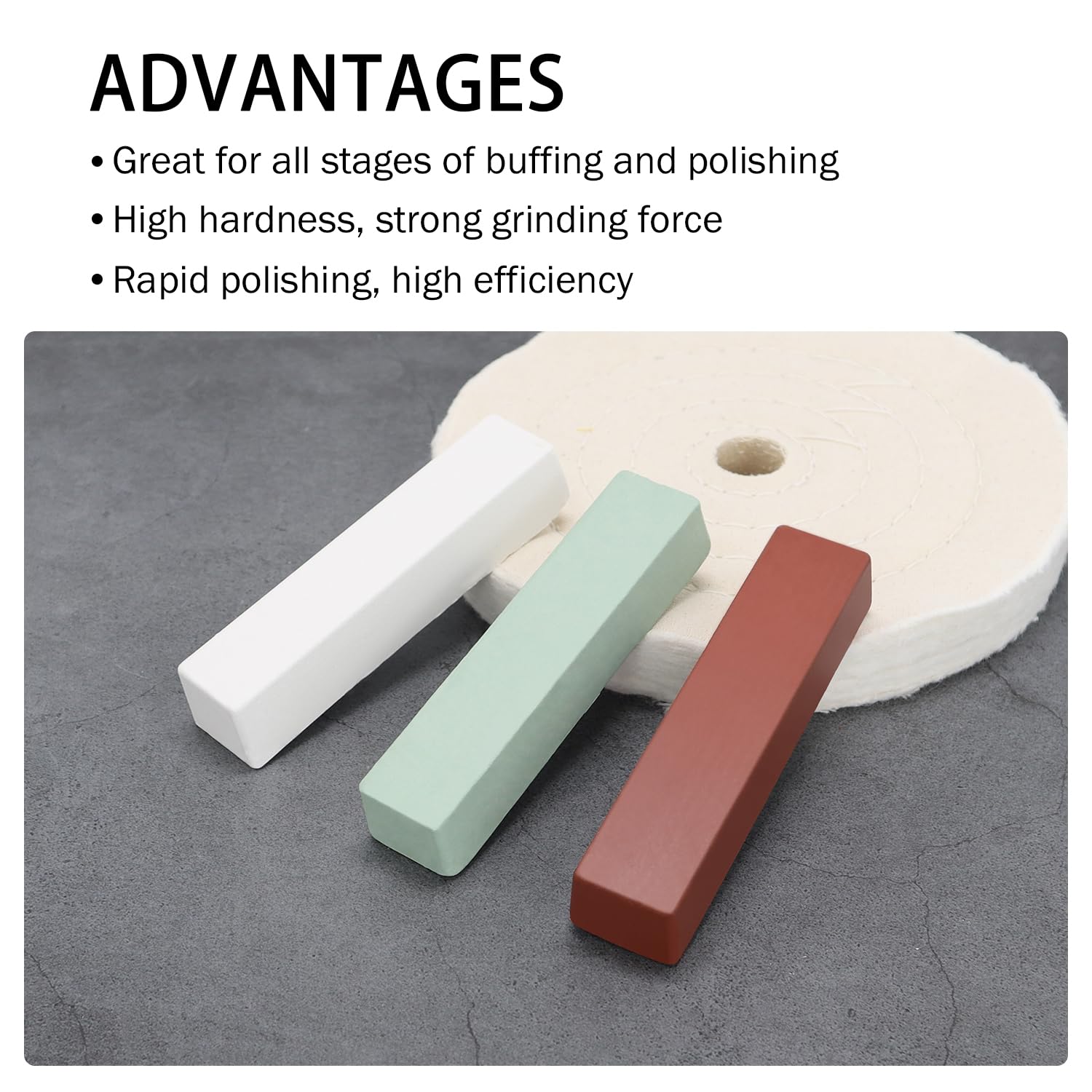 SCOTTCHEN Buffing Polishing Cutting Compounds 11.9 Oz. Kit - Green Fine/White Medium/Brown Coarse - 3 PCS