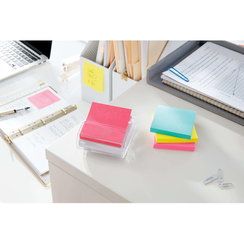 Post-it Super Sticky Dispenser Pop-up Notes, 10 Sticky Note Pads, 3 x 3 in., 2X The Sticking Power, School Supplies and Oﬃce Products, Use with Post-it Note Dispensers, Supernova Neons Collection