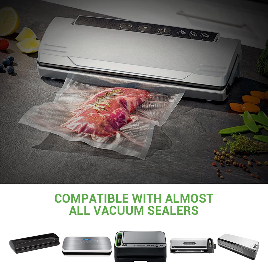 Vacuum Sealer Bags 100 Size Pint 6" x 10" and 50 Quart size 8" x 12" for Food Saver Vacuum Sealer Bags Commercial Grade Food Saver bags- BPA-Free -Heavy Duty-VTUUU