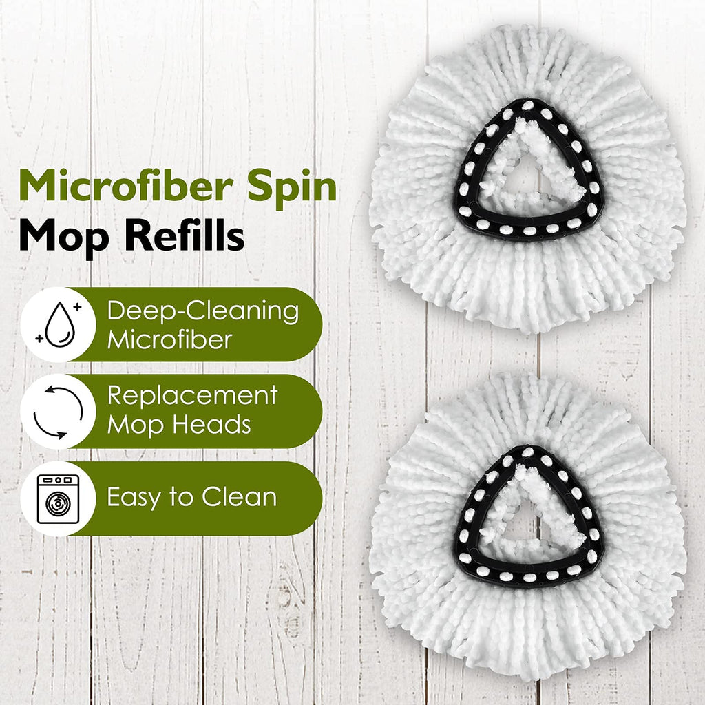 4 Pack EasyWring Spin Mop Refill - Mop Replacement Head,Microfiber Spin Mop Refills, Mop Easy Cleaning Floor Head Mop,Mops Head for Floor Cleaning