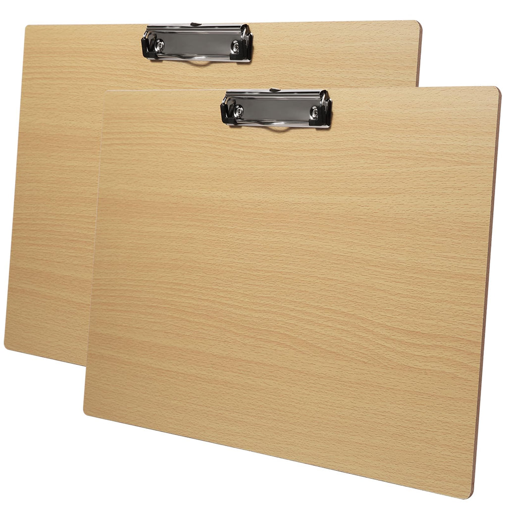 BOMKEE 2 Pack Extra Large Clipboard, 11x17 inch Legal Size Wooden Landscape Clipboard Horizontal/Vertical Clipboards for Artists Drawing, Sketching