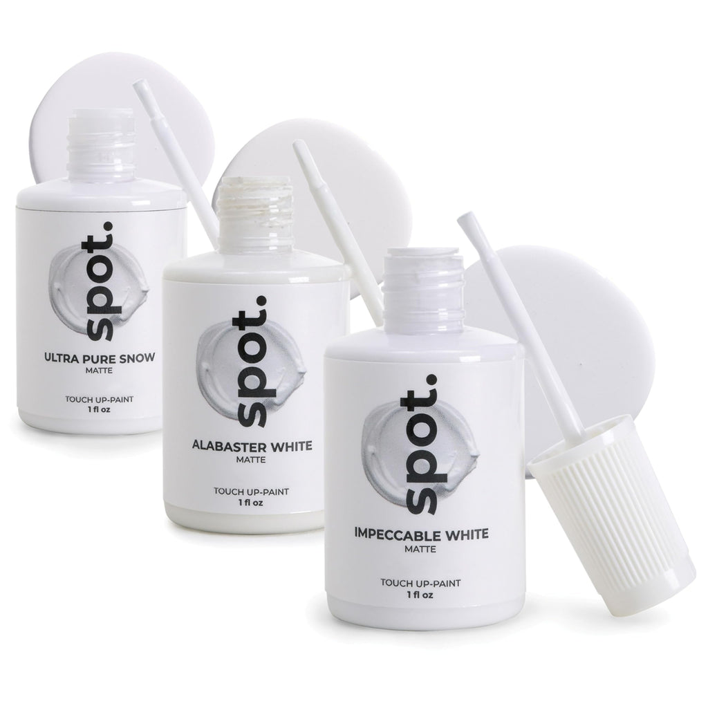 Touch-Up Paint | Matte Finish for Cabinets, Walls, Doors & Furniture | Multi-Tone White Repair Kit | Quick-Dry, Self-Priming, Low-Odor, Eco-Friendly | No-Sanding or Primer Needed | 3 Pack by spot.