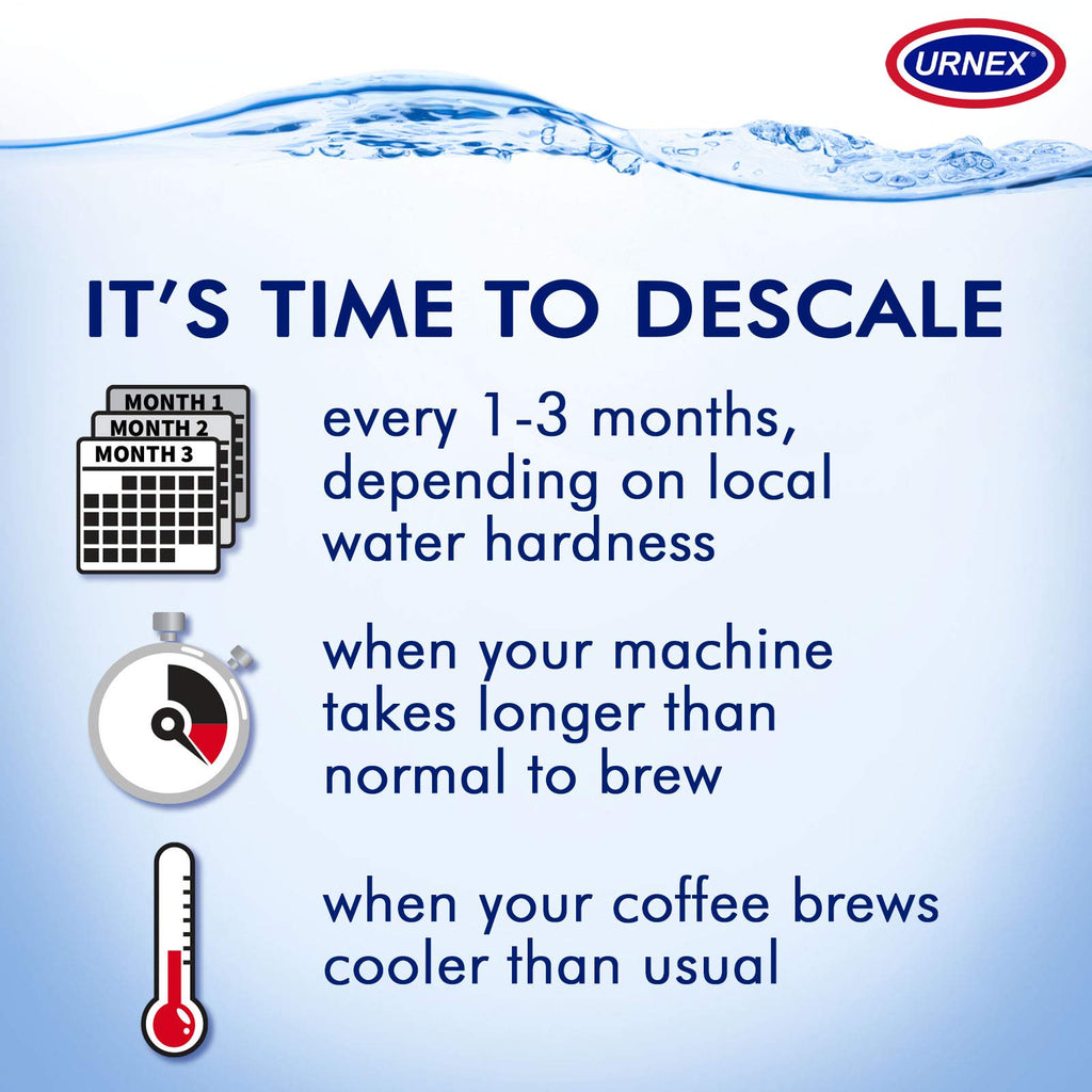 Urnex Dezcal Home Activated Descaler For Home Coffee & Espresso Equipt. 8 - 1 oz Packets
