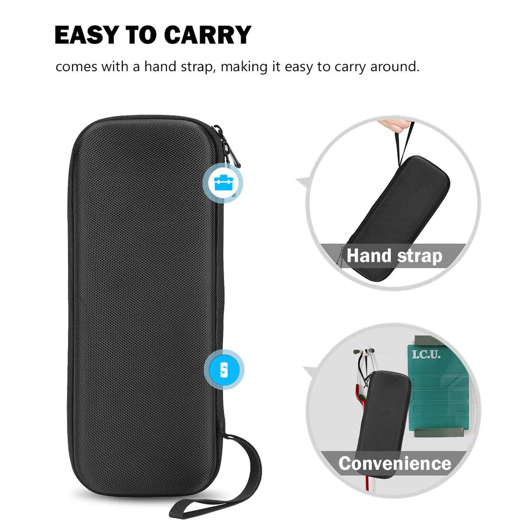 ProCase Hard EVA Stethoscope Case, Shockproof EVA Travel Carrying Case Storage Bag for 3M Littmann/Omron/ADC/Dixie EMS Stethoscope, with Extra Mesh Pockets for Small Accessories -Black