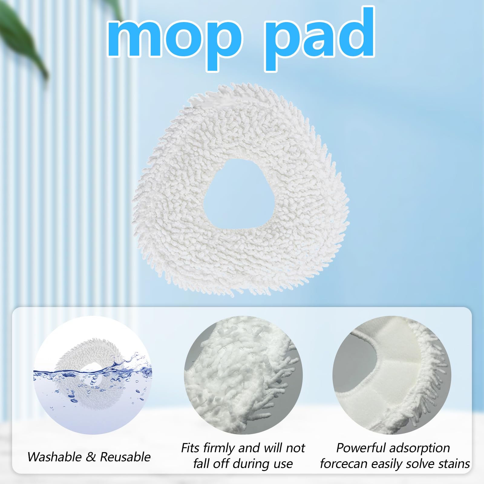 Frexusuent 6 Pcs Replacement Mop Pads for Narwal Freo X Ultra, Z10, Z Ultra Vacuum Cleaner, Freo Z10 Mop Pad Accessories