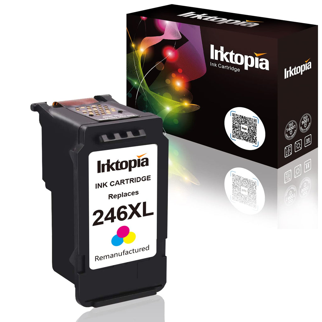 Inktopia Compatible Ink Cartridge Replacement for Canon CL246 CL-246 244 CL246XL 246XL 246 XL (Tri-Color) Ink Cartridge for Canon PIXMA iP2820 MG2420 MG2520 MG2920 MG2922 MG2924 MX492 MG3029