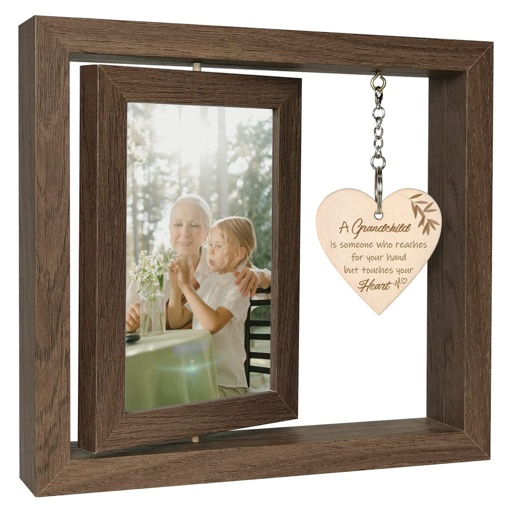 A Grandchild is Someone Who Reaches for Your Hands but Touches Your Heart Picture Frame New Grandma Gifts First Time Grandparents Gifts, Display Two 4x6 Inch