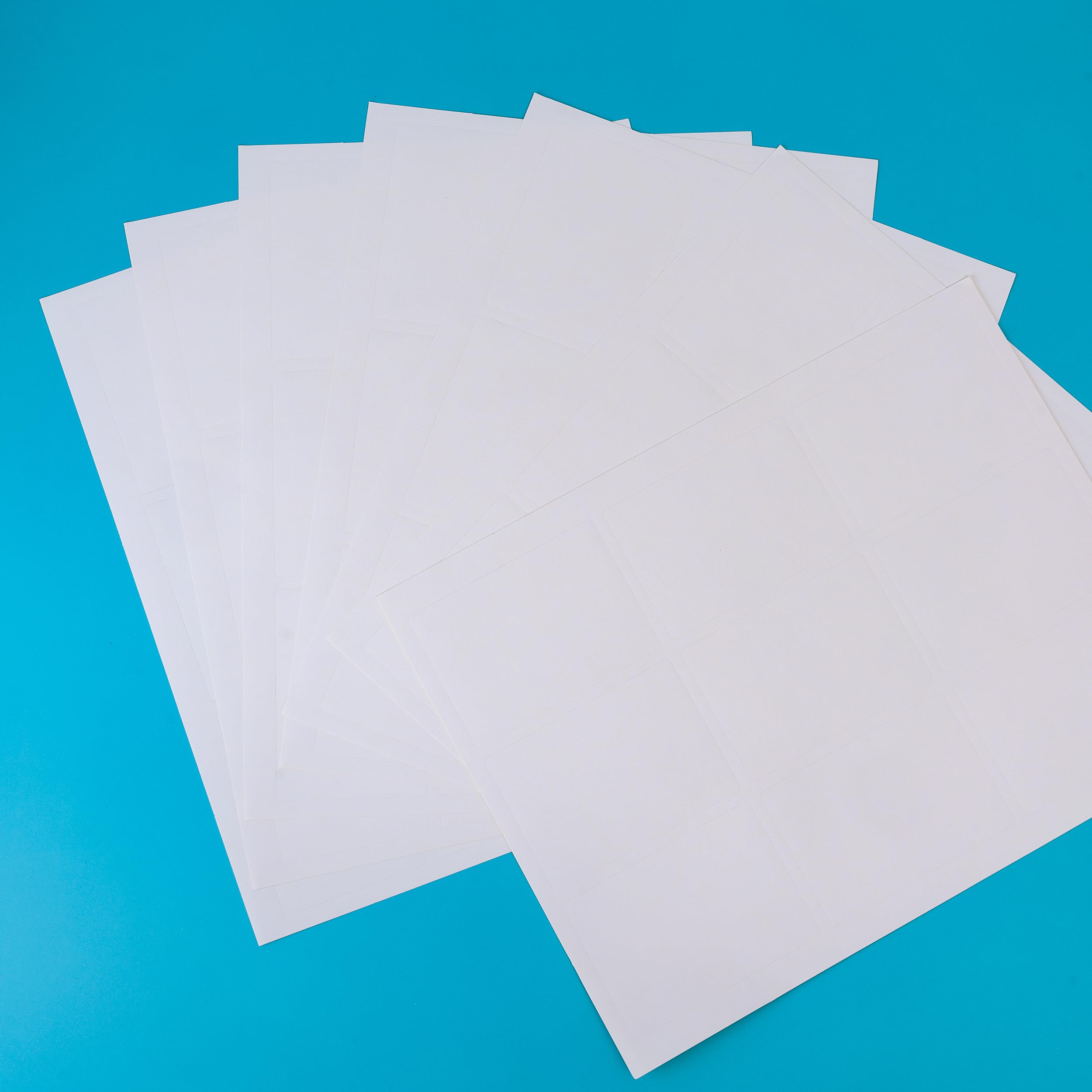 Blank Stickers for Playing Cards - Print Your Playing Cards - 216 Labels Sticker Paper for Laser/Ink Jet Printers (3.35" x 2.36") 24 Sheets