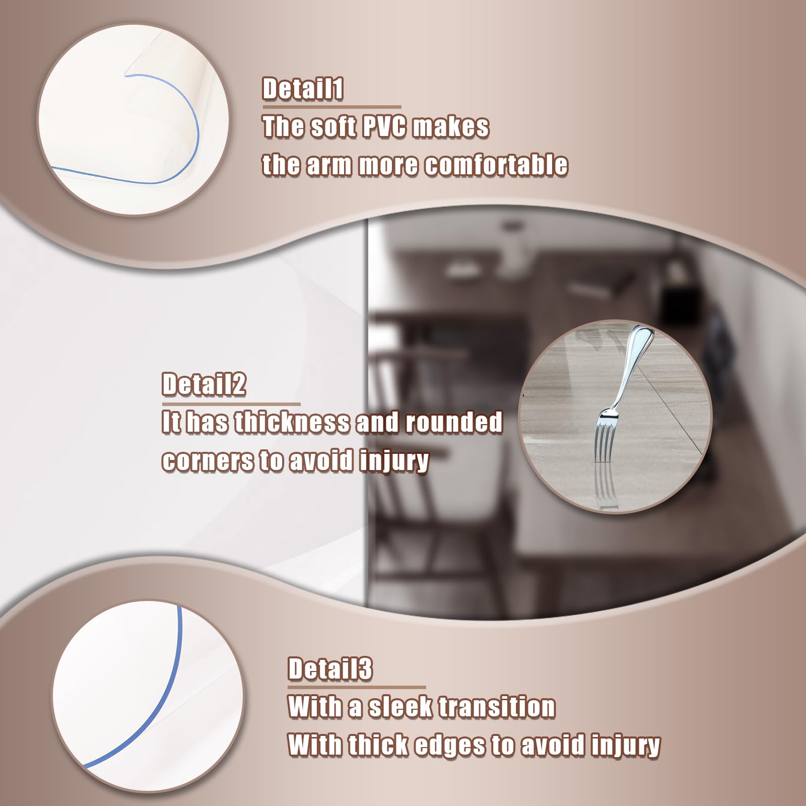 Clear Desk Mat, Desk Protector, Waterproof and Heat-Resistant PVC Round Edge Desk Pad with Non-Slip Backing, Suitable for Home and Office Multifunction Desk Mat, 15.75 x 27.56 Inches