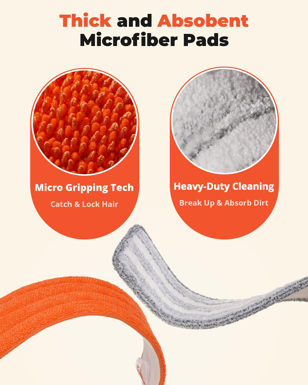 RXIDY Microfiber Mop 18" Large Flat Mop with 4 Reusable Washable Pads Professional Floor Mops with Aluminum Handle Wet and Dust Mops for Laminate Vinyl Tile Hardwood Floor Cleaning