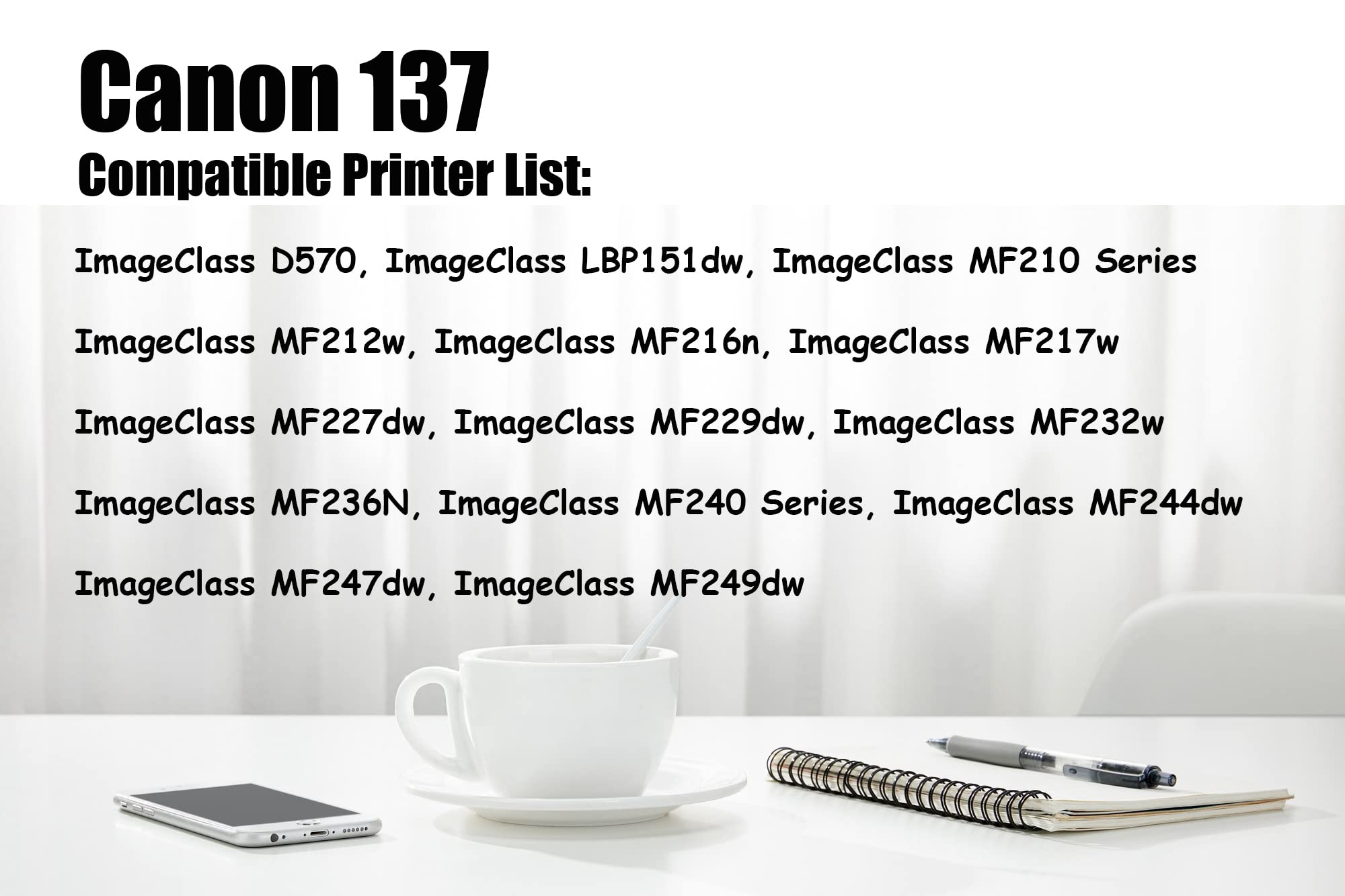 Ultra Toner® Compatible Replacement for Canon 137 Black Toner Cartridge CRG-137 ImageClass D570 LBP151dw MF210 MF212w MF216n MF217w MF227dw MF229dw MF232w MF236N MF240 MF244dw MF247dw MF249dw (1 PACK)