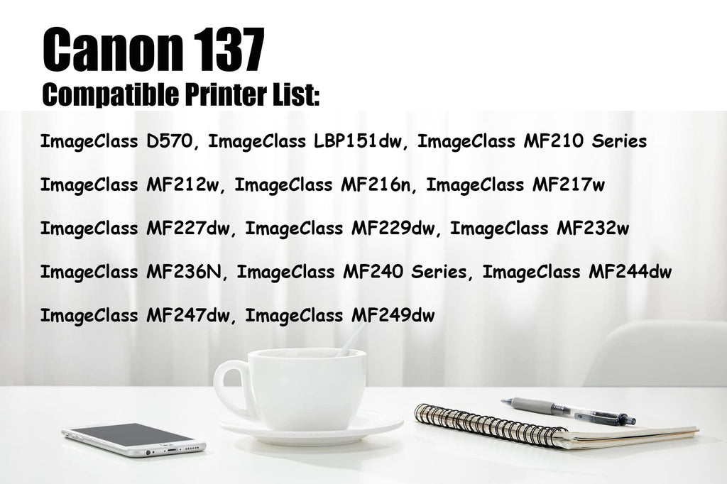 Ultra Toner® Compatible Replacement for Canon 137 Black Toner Cartridge CRG-137 ImageClass D570 LBP151dw MF210 MF212w MF216n MF217w MF227dw MF229dw MF232w MF236N MF240 MF244dw MF247dw MF249dw (2 PACK)