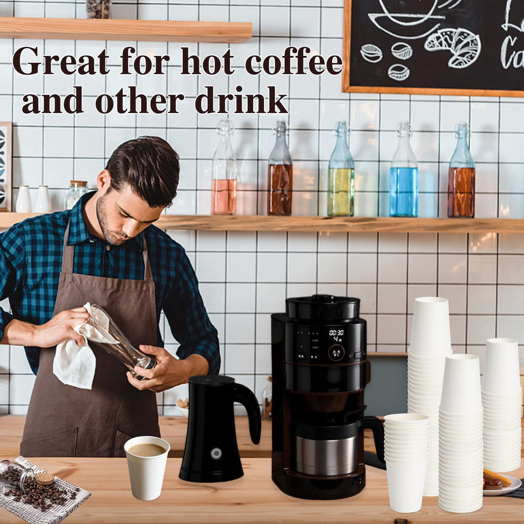 [300 Pack] Dbfengbilian Disposable Coffee Cups, Small Paper Cups, Mini Bathroom Mouthwash Cups, Espresso, White Hot Coffee Paper Cups (3-(oz))