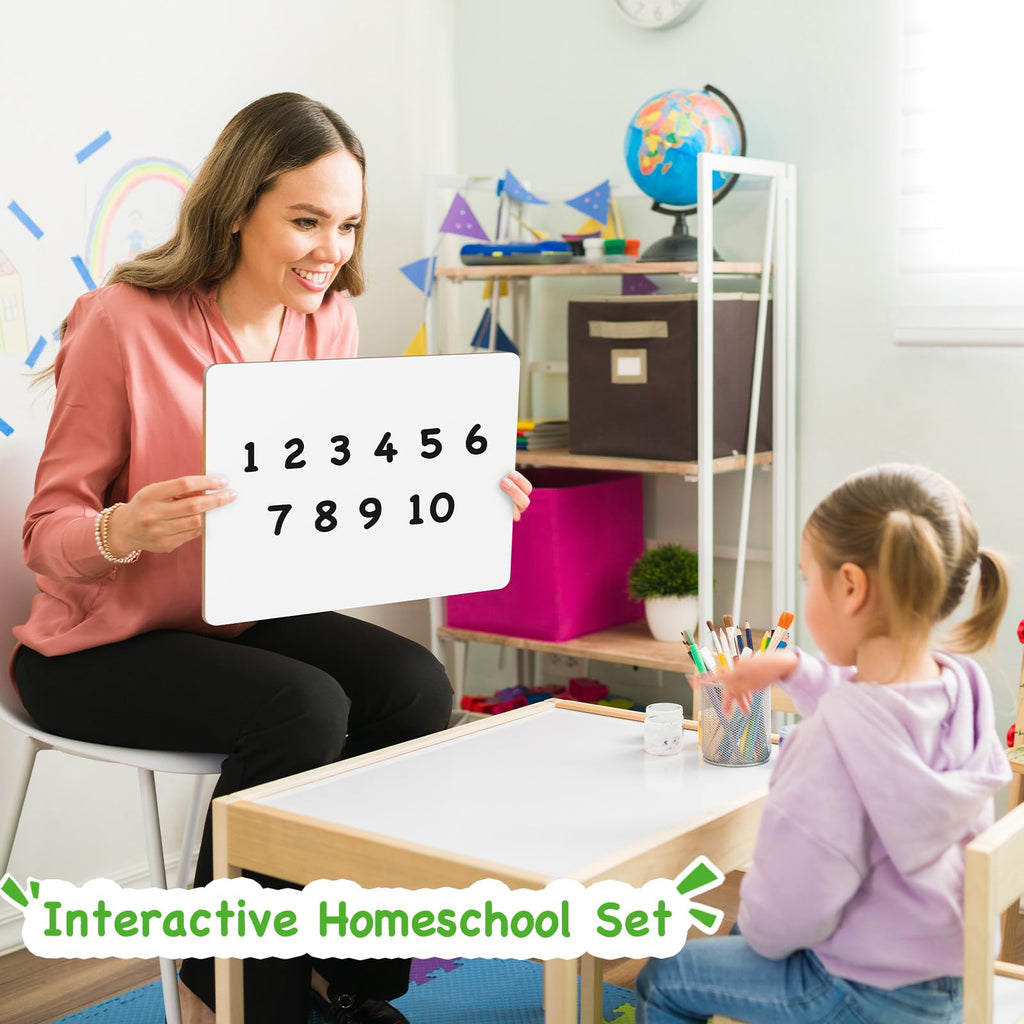 Ohuhu 12-Pack Mini White Boards, 9 x 12 Inch Double-Sided Plain Whiteboards Set – Includes 12 Individual Small Dry Erase Boards,12 Markers & 12 Erasers, Ideal for Classrooms, Homeschools & Group Games
