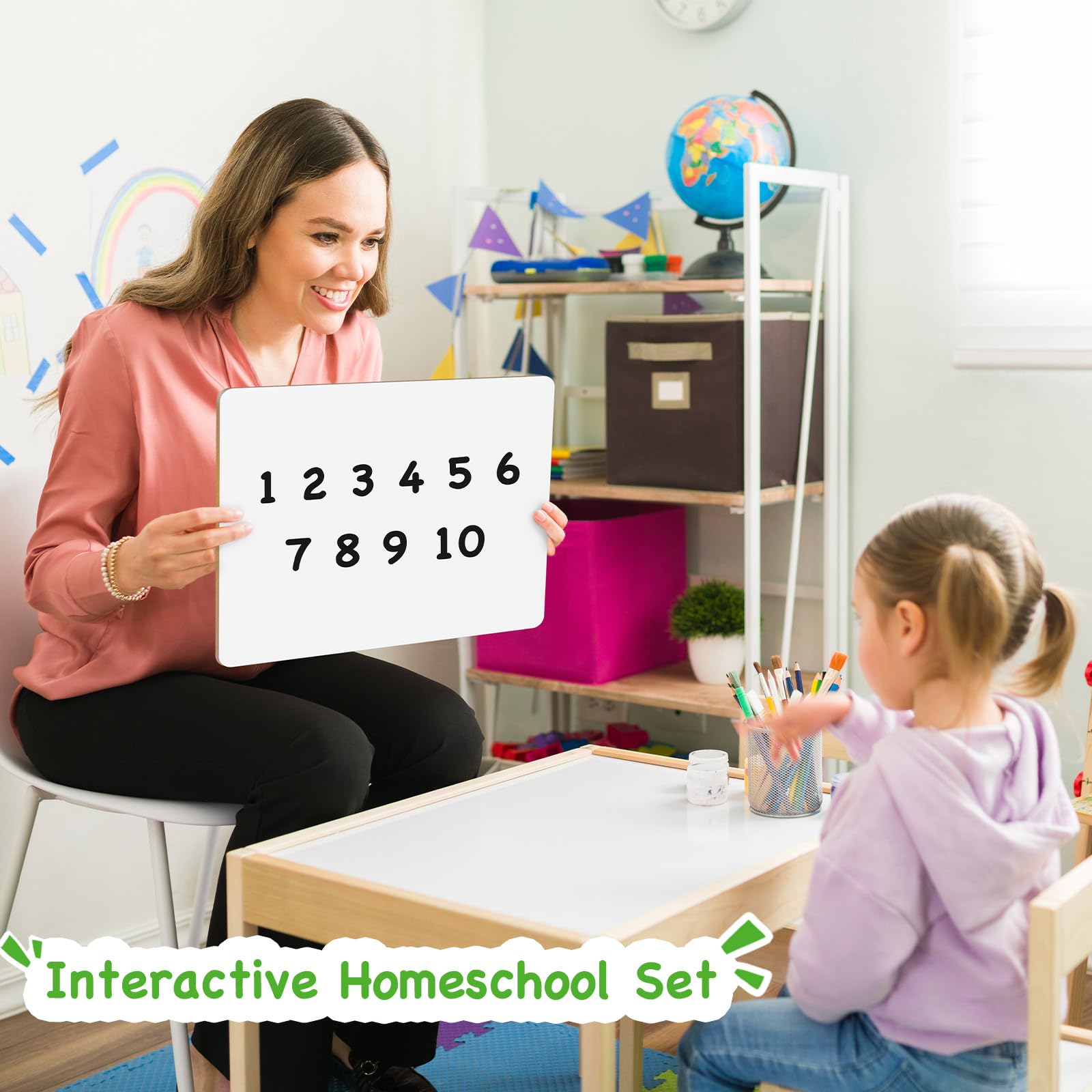 Ohuhu 12-Pack Mini White Boards, 9 x 12 Inch Double-Sided Plain Whiteboards Set – Includes 12 Individual Small Dry Erase Boards,12 Markers & 12 Erasers, Ideal for Classrooms, Homeschools & Group Games