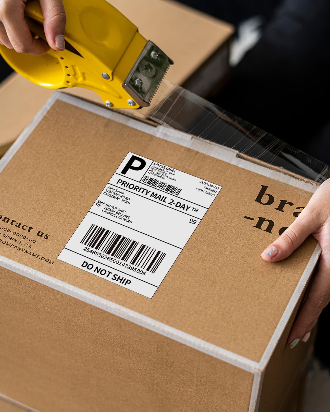 4x6 Thermal Shipping Labels for Thermal Printers - 500 Thermal Labels, Commercial Grade, Compatible with Multiple Shipping Label Printer, Ideal for E - Commerce & Logistics Business, White