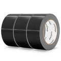 AMOGATO 3 Roll Heavy Duty Black Duct Tape-Professional Grade Outdoor Waterproof Duct Tape,Tear by Hand Design for Self-Healing, Industrial, Professional Use,30 Yards x 2 Inch