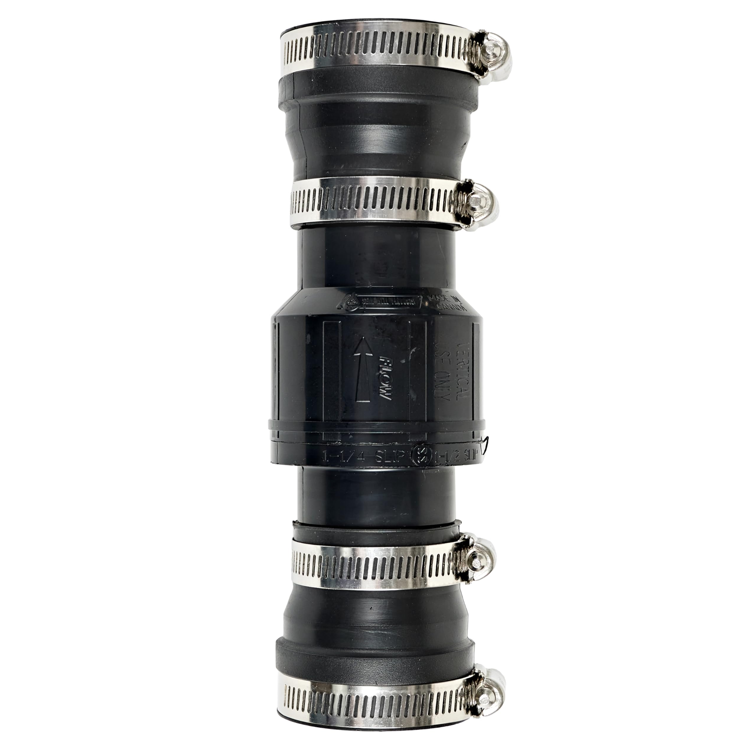 Red Lion SCV114 1-1/4-Inch and/or 1-1/2-Inch ABS Vertical Sump Pump Check Valve, Black, 14942901
