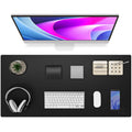 Knodel Non-Slip Desk Mat, Mouse Pad, Waterproof Desk Pad for Desktop, Leather Desk Pad for Keyboard and Mouse, Desk Pad Protector, Desk Writing Pad for Office and Home (35.4"x17", Black)