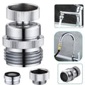 Faucet to Garden Hose Adapter with Aerator, Swivel Aerator Adapter to Connect Garden Hose, Faucet Adapter Kit for Bathroom/Kitchen, 3/4" GHT Thread Chrome