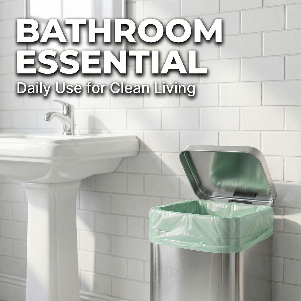 1.2 Gallon Small Trash Bags: Small Garbage Bags 4.5L Trash Bags Wastebasket Liners Bags for Kitchen Bathroom Office (150 Counts, Green)