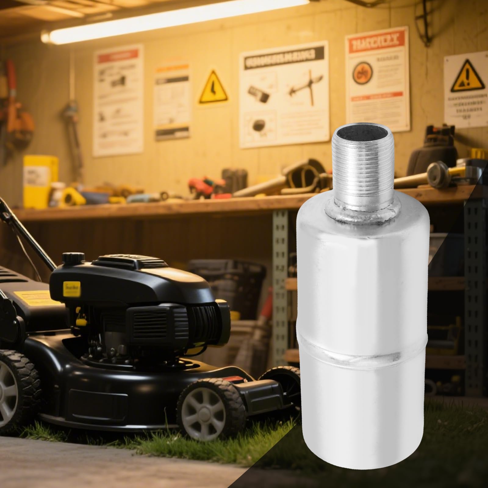 EATAKWARD 294599 Small Engine Muffler, 3/4 Inch Threaded Lawn Mower Muffler, Generator Muffler for Lawn Equipment