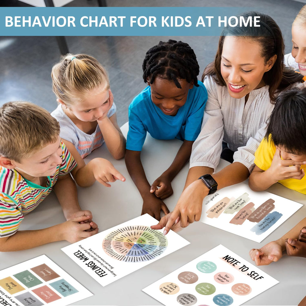 12 PCS Mental Health Posters-Printed Educational Publications Posters School Counselor Office Must Haves, Therapy Office Decor Feelings Wheel Maslows Hierarchy of Needs(10"x14")