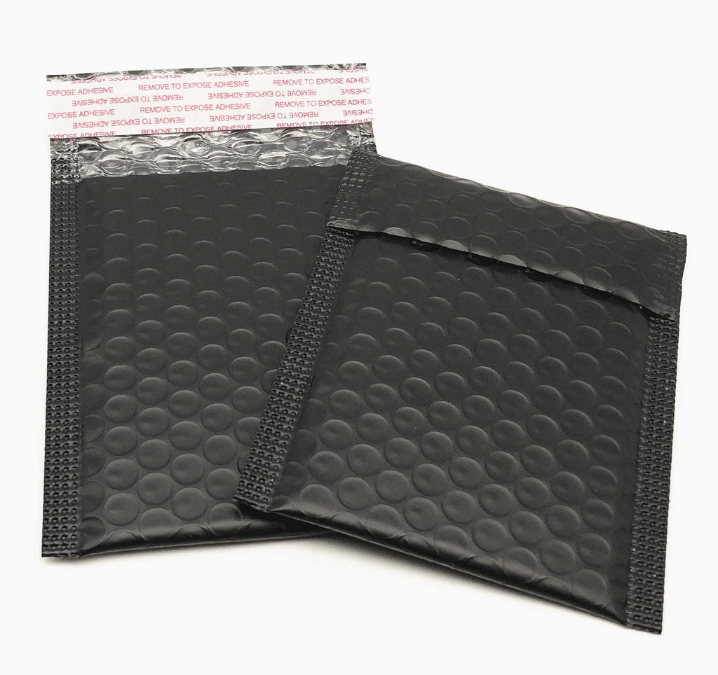 5x7 Inch Black Poly Bubble Mailers Small Padded Envelopes Self-Sealing Shipping Bags 100 Pack