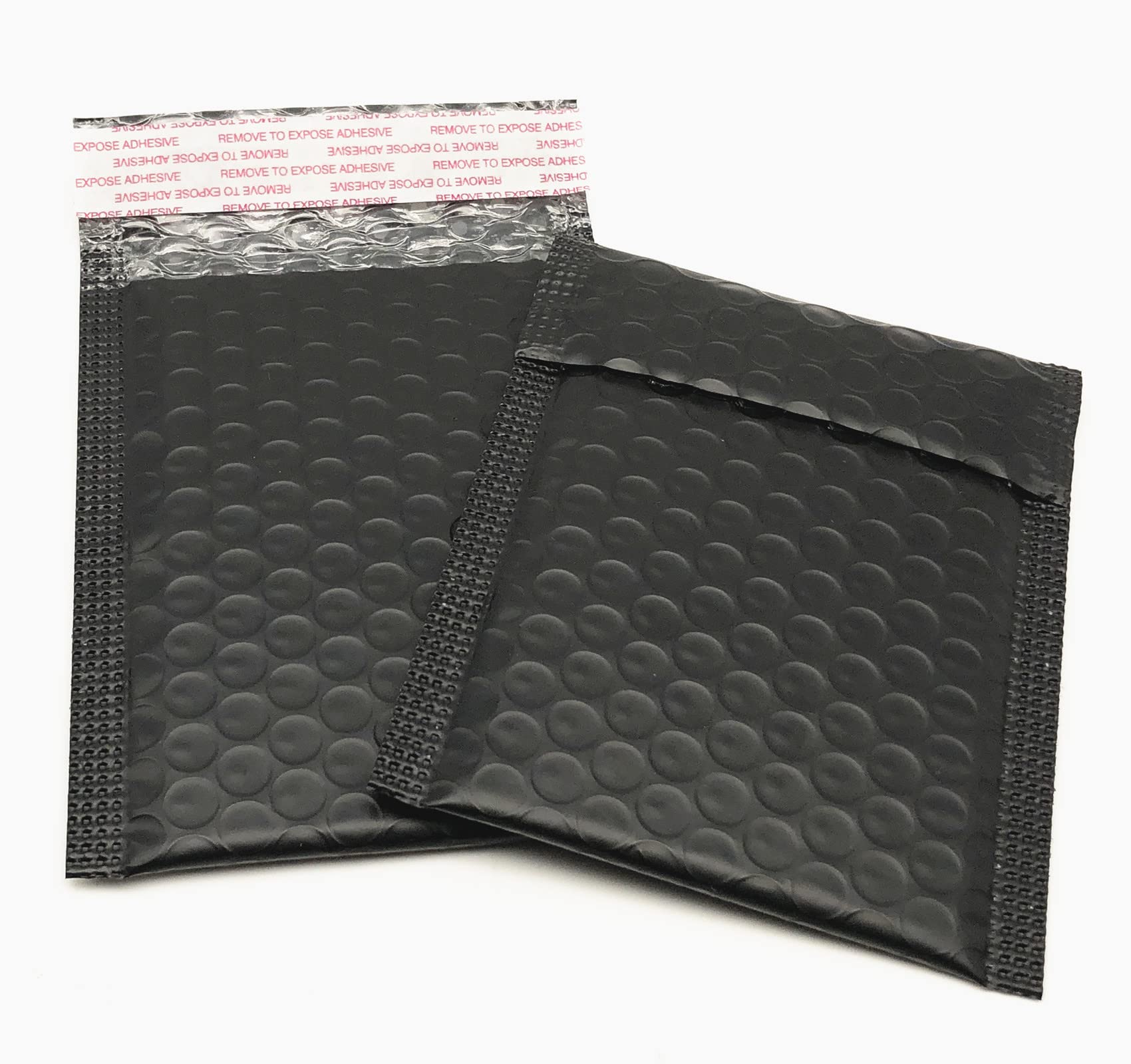 5x7 Inch Black Poly Bubble Mailers Small Padded Envelopes Self-Sealing Shipping Bags 100 Pack