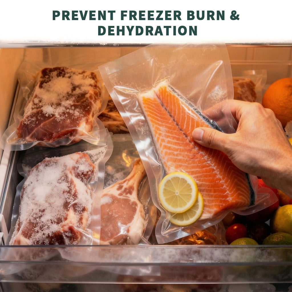 200 Quart Vacuum Sealer Bags for Food Saver Freezer Bag 6"x10" Vacuum Seal Sous Vide Cooking Bags Rolls Pre Cut Small Food Storage Commercial Grade Airtight Heavy Duty BPA Free