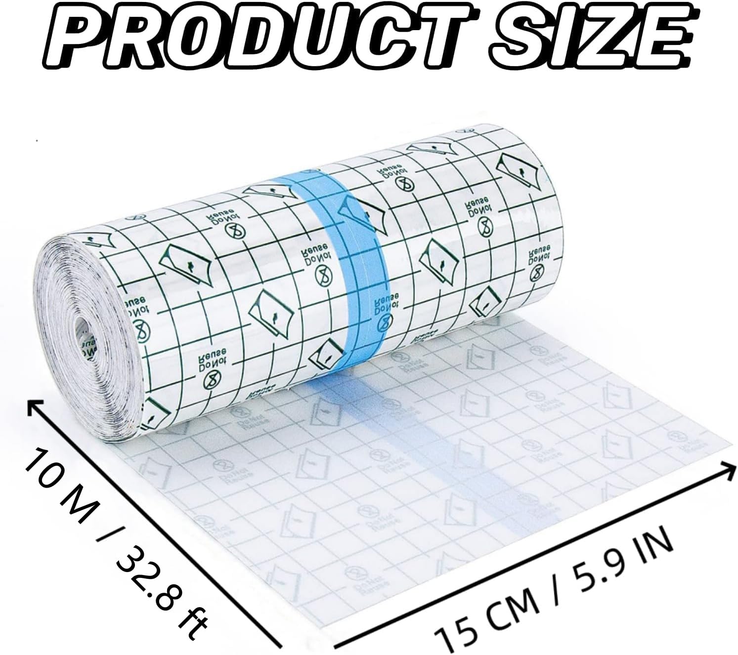Transparent Stretch Waterproof Bandage 6 in x 10.94 yd Tattoo Aftercare Bandage Clear Adhesive Bandages Shower Shield Dressing Tape for Tattoos Swimming Showering…