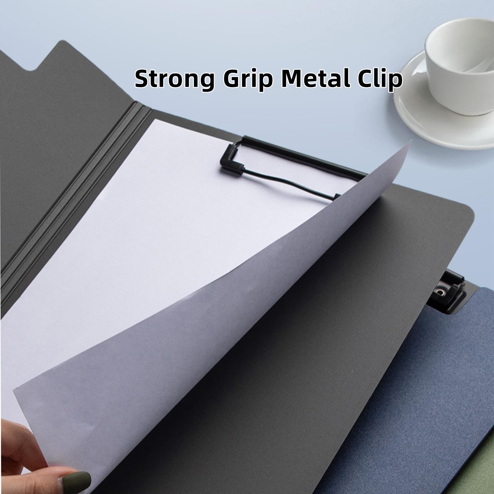 Clipboard Folder, 6 Pack A4 Foldable Clipboards File Folder Flip Writing Pad for Memo Form Document & School Office Work - Dark Blue