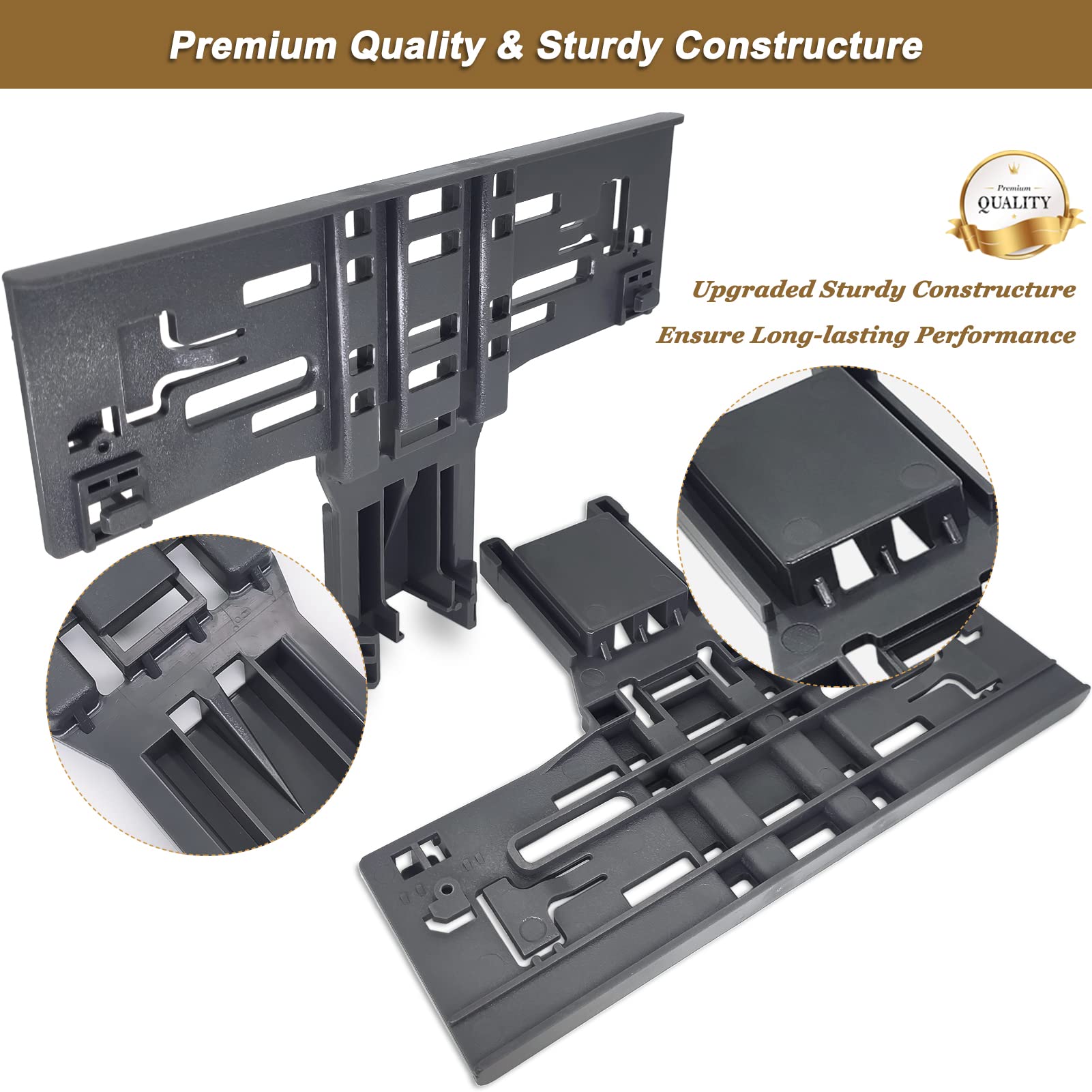 𝟮𝟬𝟮𝟔 𝗨𝗣𝗚𝗥𝗔𝗗𝗘𝗗 Dishwasher Upper Rack Adjuster W10546503 W10195839 W10195840 Dishwasher Positioner for Whirlpool Kitchenaid Maytag Top Rack Adjuster Replacement Parts W10418314 W10306646