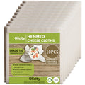 Olicity Cheese Cloths, Grade 100, 20x20Inch Hemmed Cheese Cloth for Straining Reusable, 100% Unbleached Precut Cheesecloth Muslin Cloth for Cooking, Juicing, Baking, Cheese Making - 10 PCS