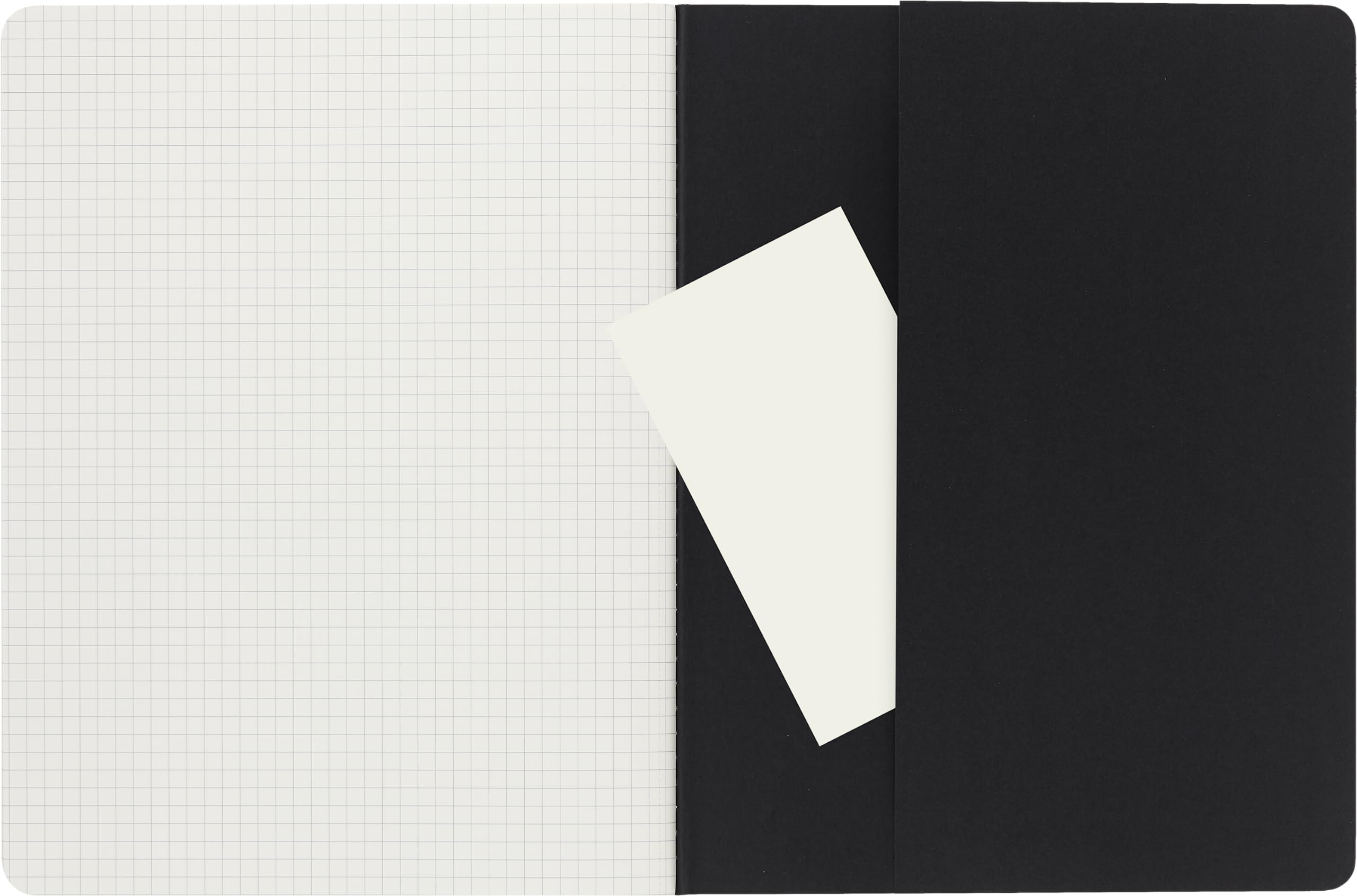 Moleskine Cahier Journal, Soft Cover, XL (7.5" x 9.5") Squared/Grid, Black, 120 Pages (Set of 3)