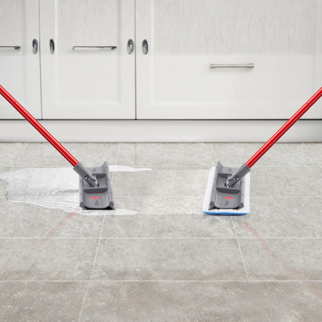 Tyroler Moppy Shmoppy 2-in-1 Mop & Floor Squeegee Heavy Duty 42cm | 100% Silicone Head | 4 Part 140cm Anti-Rust Long Handle Squeegee | Mops for Floors | Floor Mop