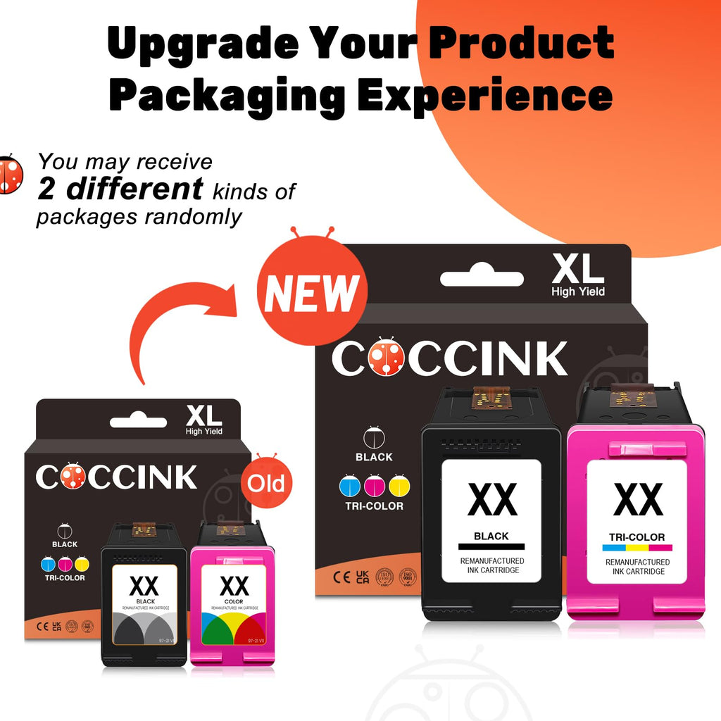 COCCINK 65XL for HP 65 Ink Cartridges HP DeskJet 3755 3700 2600 3720 3752 3722 2622 2630 2652 2655 2624 2680 2675 Envy 5052 5055 Printer for Printer Ink Hp 65 XL Ink Cartridges Black and Colour