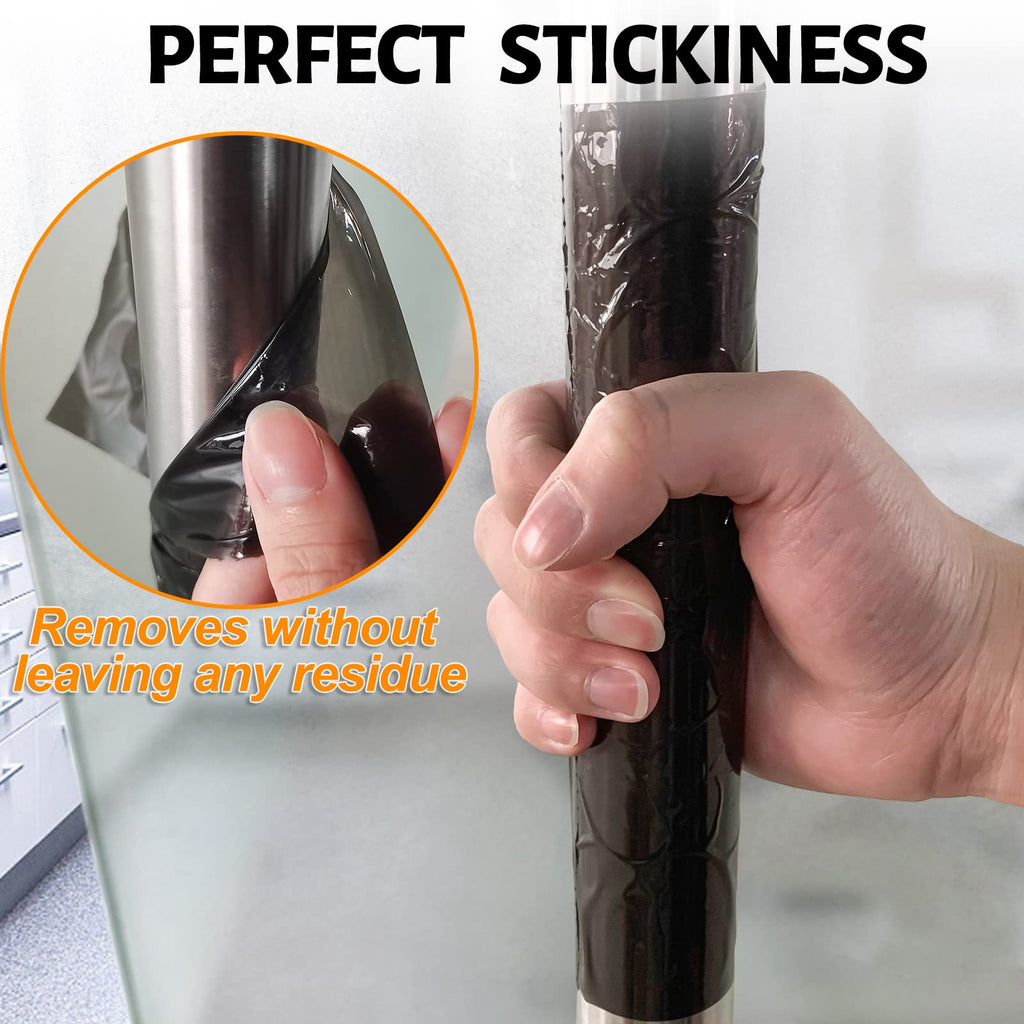 Keedolla Black Barrier Film Roll with Dispenser Box, 4" x 6" Tattoo Barrier Tape Protective Adhesive Film Perforated Dental Disposable Plastic Sheets, 1200 Sheets|1 Roll