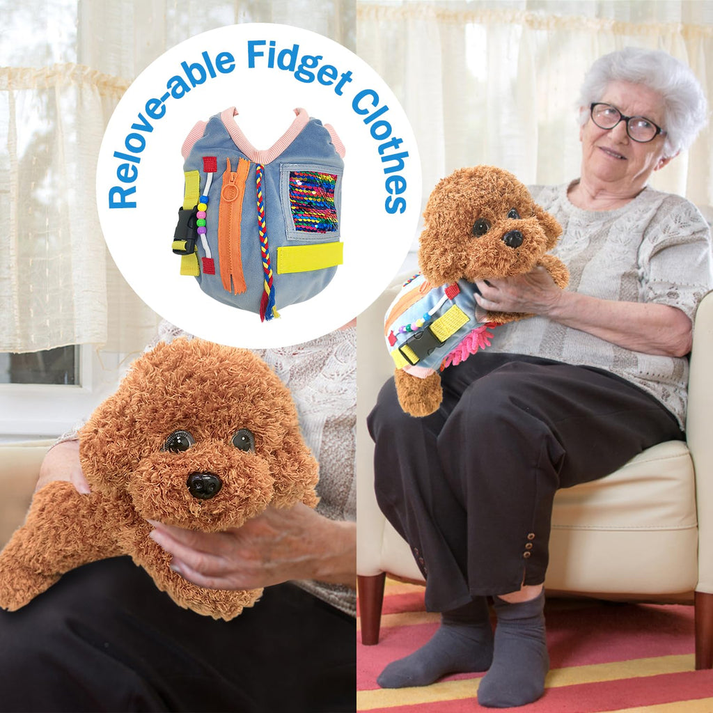 Fidget Blanket for Adults, Alzheimer's Sensory Mat for Relief Anxiety, Stress, Calming, Exercising, Sensory Activities for Nursing Home, Wheelchair, Dementia Patients