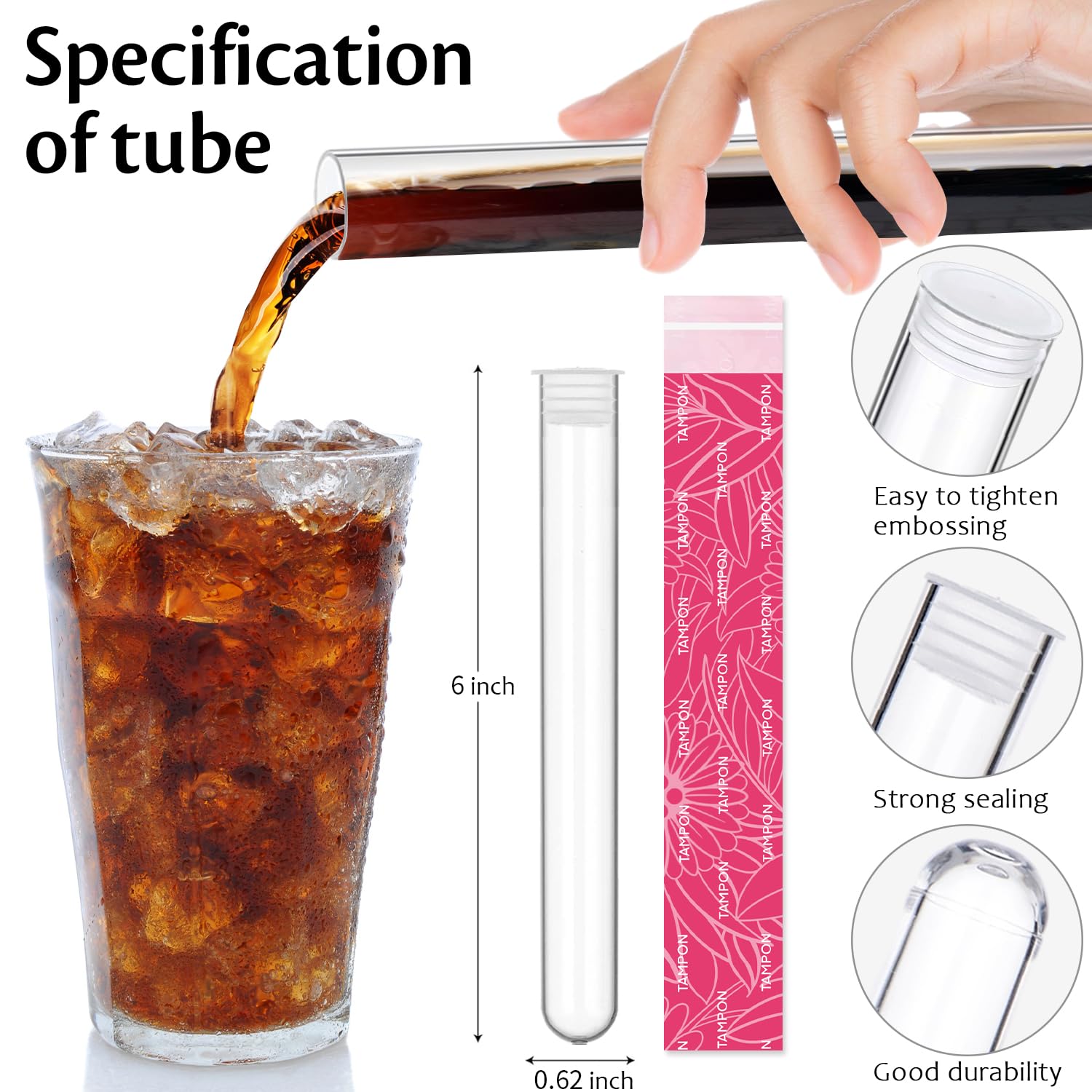 40 Pcs Tampon Flask Set,Includes 14 Pcs 1oz Reusable Plastic Tube Flasks for Women Flask Containers 24 Pcs Tampon Reusable Wrappers Funnels for Cruise Event