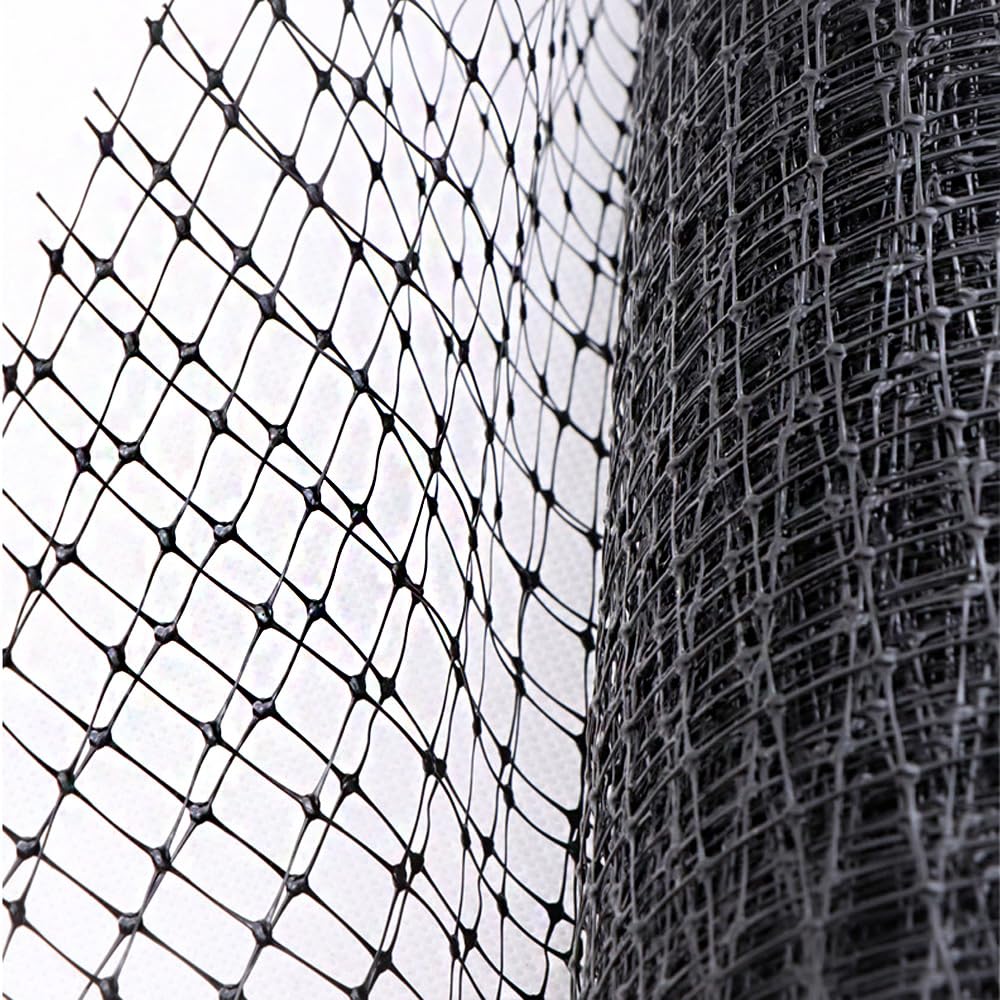6.8 x 100 FT Heavy Duty Bird Netting with Cable Ties & Ground Nails, PP Material Anti-Bird Reusable Garden for Fruit, Vegetable, Plant Trees, Fence Netting, Mesh Barrier, Animal Protect Plants