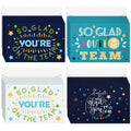 48 Pack Employee Appreciation Cards with 48 Envelopes So Glad You're on The Team Work Anniversary Cards Welcome Cards Employee Funny Thank You Cards for Recognition Gifts, 7.8 x 6 Inch (Star