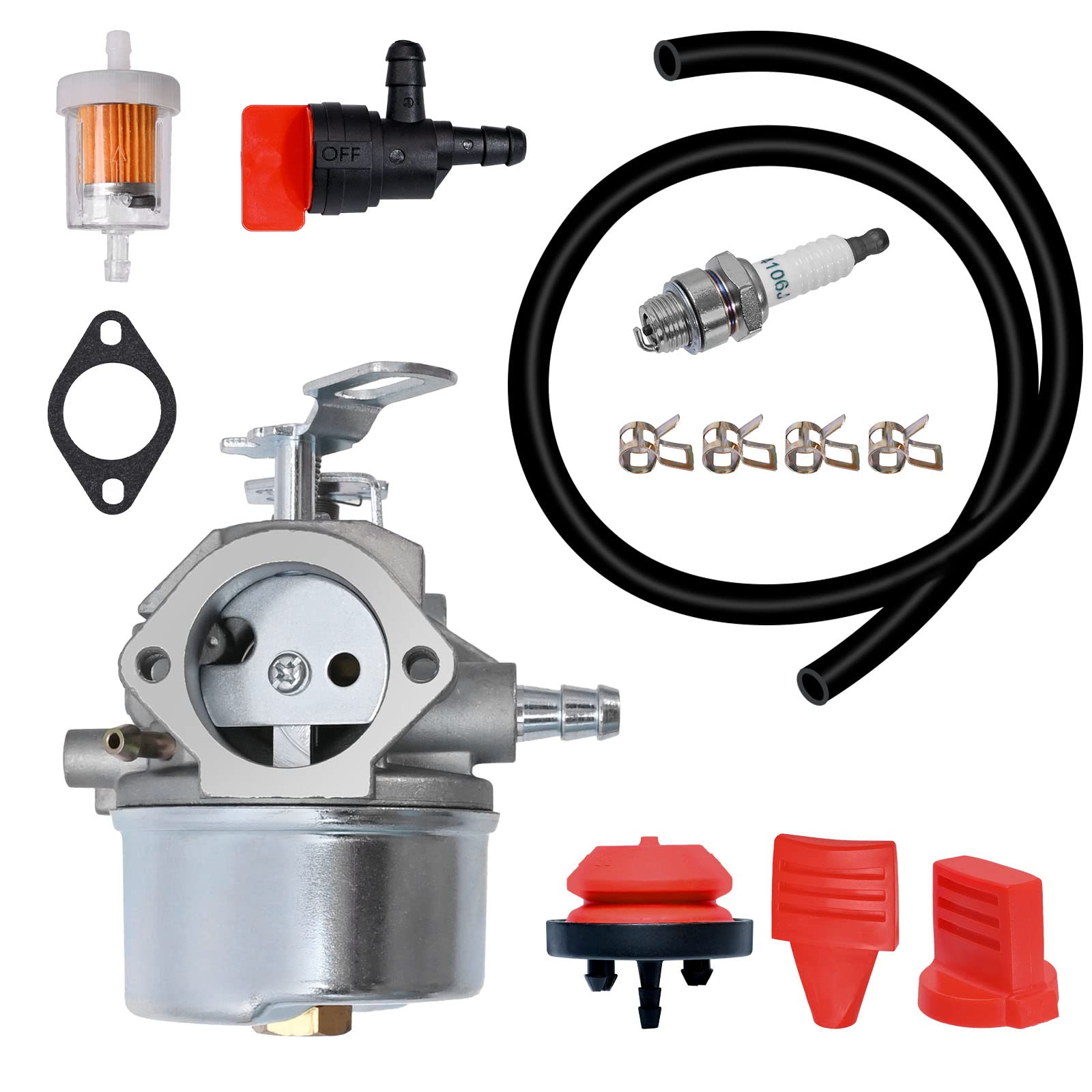 Vkinman 640054 640052 640349 Carburetor Replacement for Tecumseh HMSK80 HMSK90 HMSK100 LH318SA LH358SA 8HP 9HP 10HP Snowblower Generator Chipper Shredder Carb