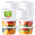 NEEBAKE 100 Set 8oz Deli-Containers-with-Lids-Airtight-Food-Storage-Containers-Plastic-Storage-Containers-with-Lids-Soup-Slime-Overnight-Oat-To-Go-Containers, Microwaveable & Freezer Safe