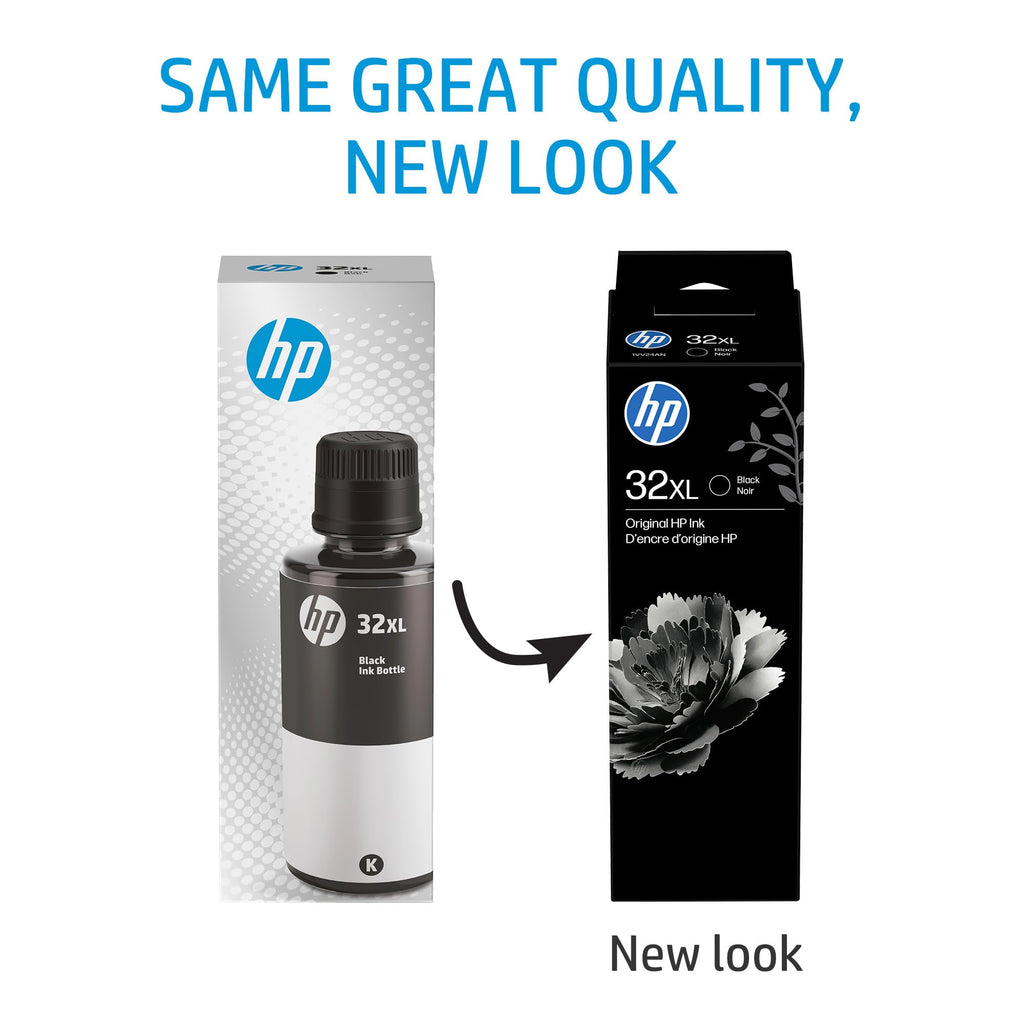HP 32XL Black Ink Bottle, 135ml (1VV24AN)
