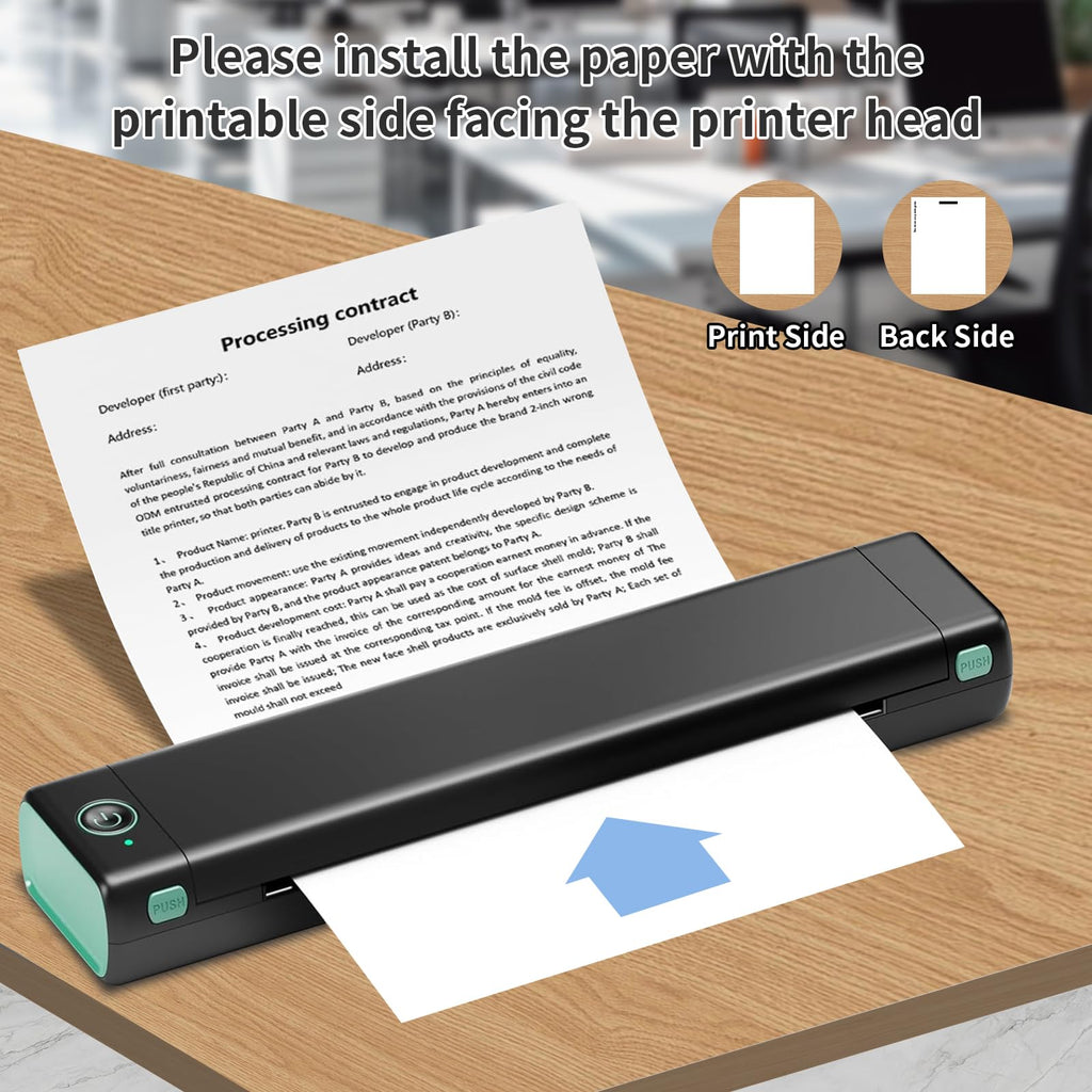 FungLam Thermal Printer Paper 8.5 x 11 Inch, 200 Sheets US Letter Size Thermal Paper, Folded, Continuous, Perforated, Compatible with A4 Portable Thermal Printer