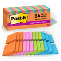 Post-it Super Sticky Notes, 3 in x 3 in, Rio de Janeiro Collection, 24 Pads, 70 Sheets/Pad, Cabinet Pack (654-24SSAU-CP)