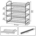 Sulishang 4 Tiers Stackable Can Rack Organizer, Wear-resistant Upgrade Beverage Food Can Dispenser Holder Holds up to 48 Cans for Kitchen Cabinet and Pantry (Black)