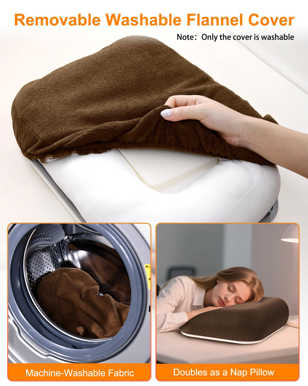 Nauttxon Lap Desk with Storage Cushion Washable - Portable Magnetic Mouse Pad - with Scented Cotton Pads - Multi-Functional Lap Desk for Home Office Couch Bed -Fits Up to 15 Inch Laptop